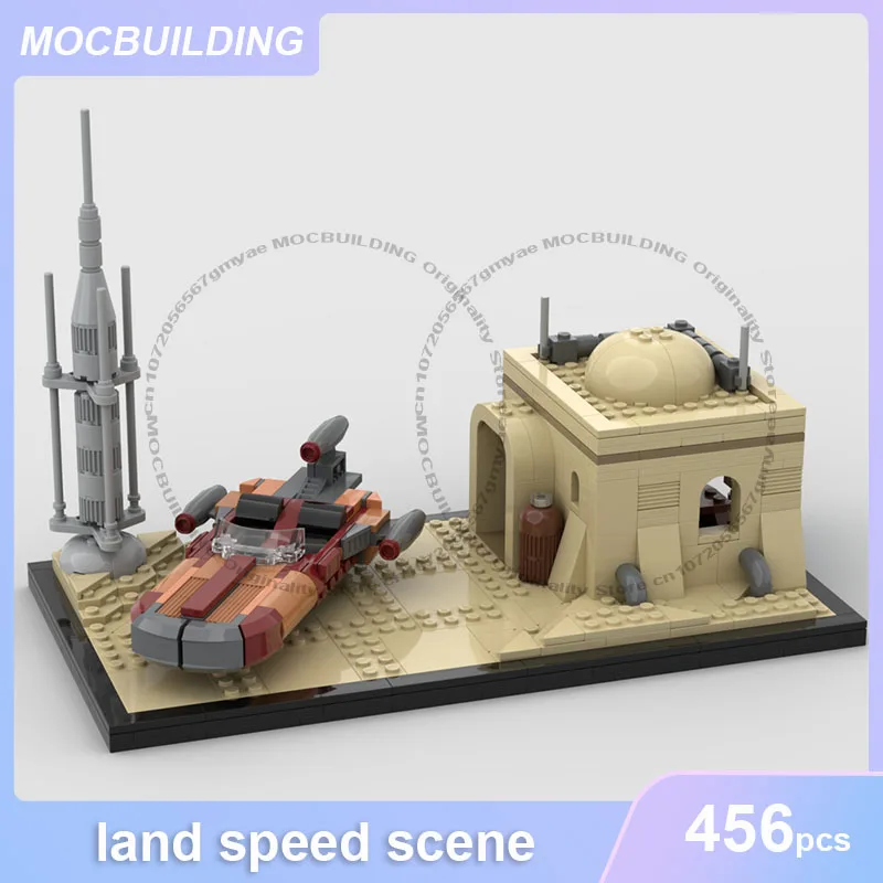 

Конструктор MOC «Миниатюрная голографическая сцена: Скоростная гонка» (456 деталей) – Сборная модель для демонстрации, коллекционная игрушка, подарок. Тематика: Космос и Пустыня.