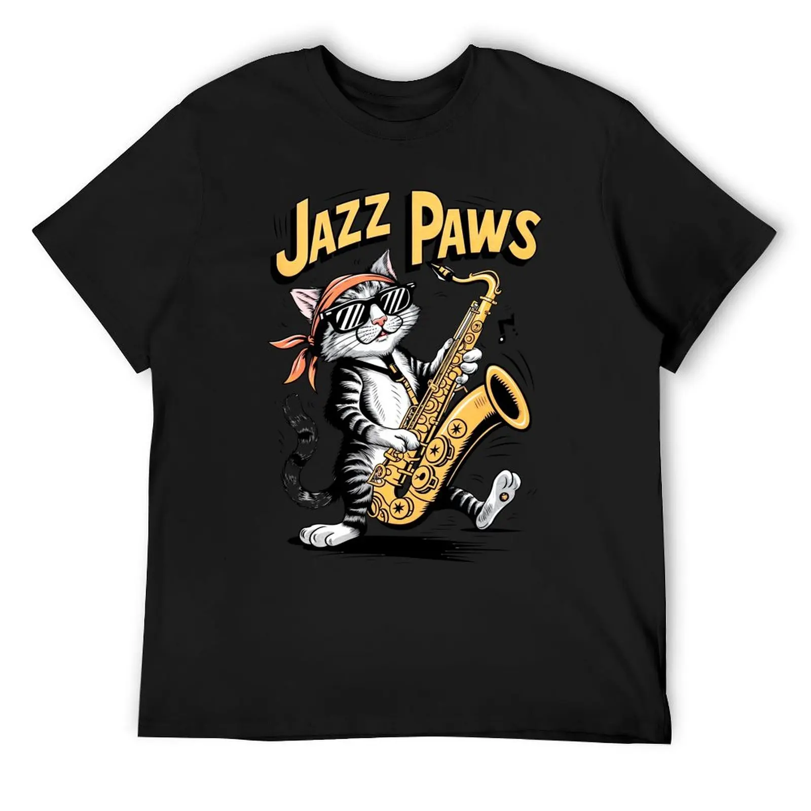 JAZZ PAWS: The Coolest Cat in Town T-Shirt quick drying korean fashion cute clothes mens t shirts top quality