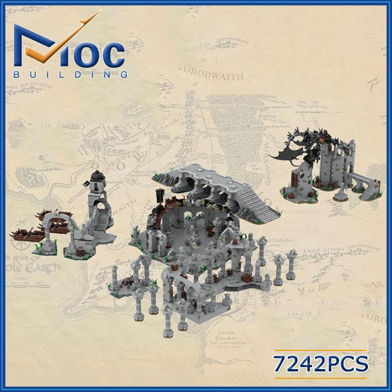 

Ring Movie Series UCS The Fall of Osgiliath Building Block Model Assembly Bricks Toy Architecture Collection MOC-78270 MOC-75515