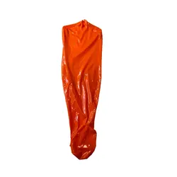 Handmade sexy tight fitting LATEX GUMMI SLEEP BAG NO ZIP NECK ENTRY NECK ENTRY SLEEP BAG