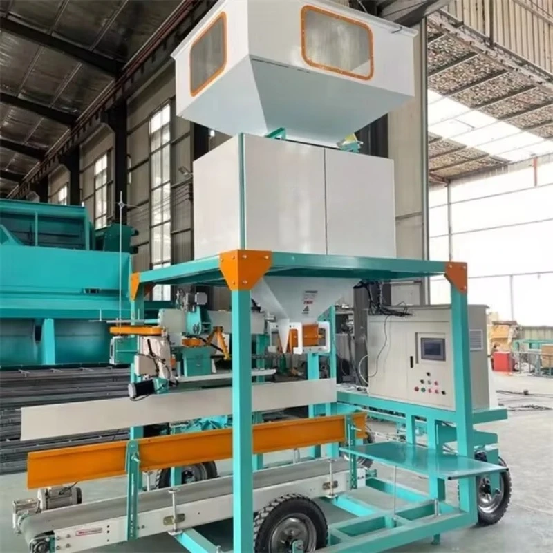 High Productivity 30kg-40kg Double Scale Feed Granule Fertilizer Packaging Machine PLC Bearing Grain Bag Filling Core Motor