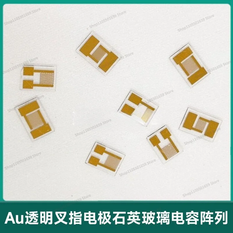 For Au Transparent Interdigital Electrode Quartz Glass Capacitance Array MEMS Gas Biosensor Photoelectric Detection