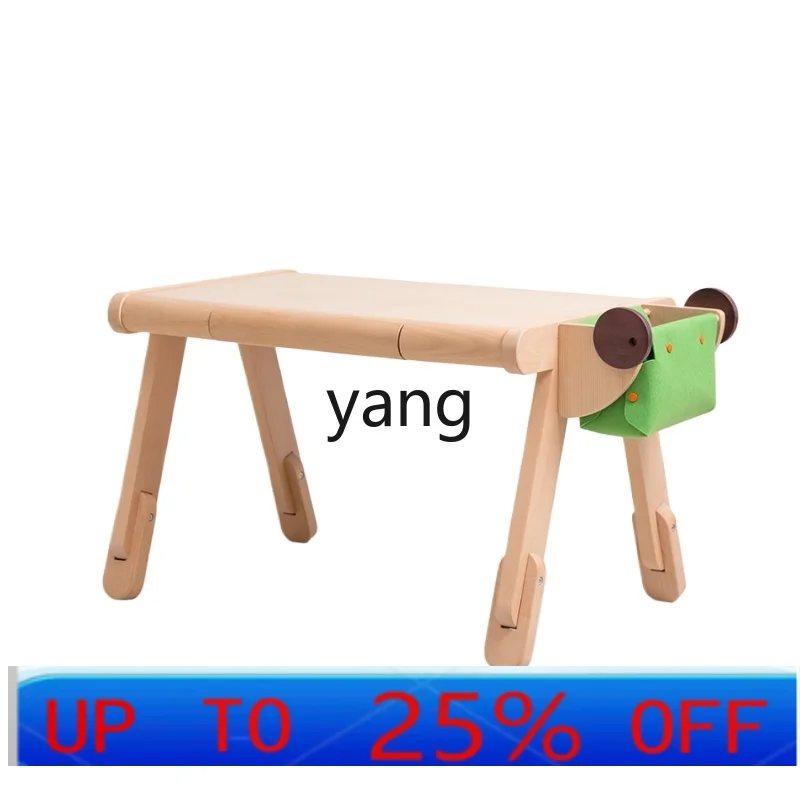 CX Solid Wood Gaming Table Adjustable Height Study Table Children's Room Cartoon Children's Desk