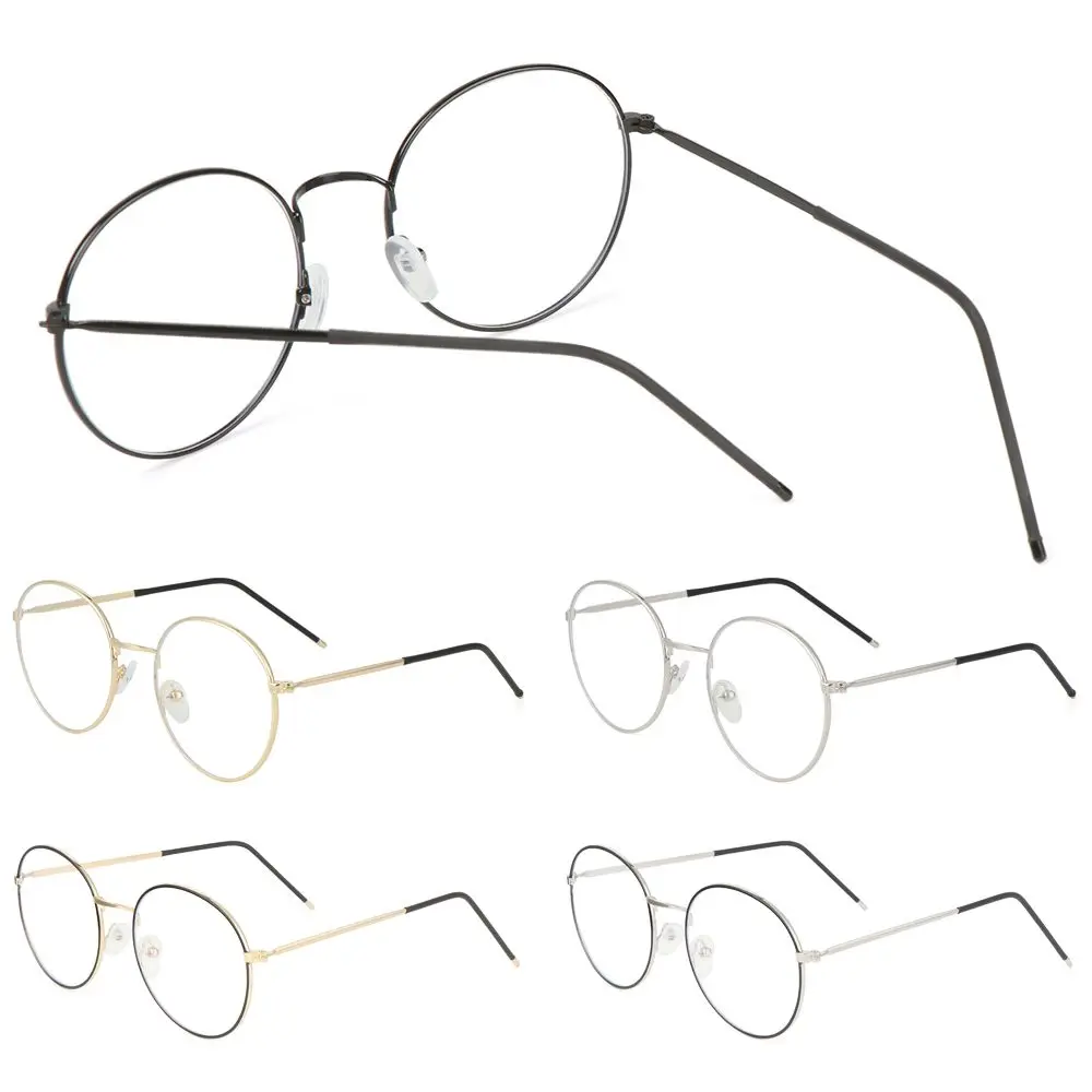 نظارات دائرية كلاسيكية من الدرجات عبر الإنترنت بإطار خفيف للغاية ومضاد للضوء الأزرق لحماية النظارات