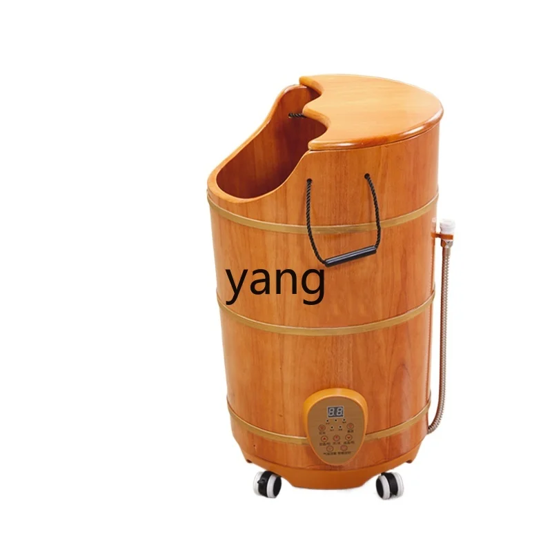 LH High depth foot soaking wooden bucket Knee wooden household constant temperature foot bath bucket