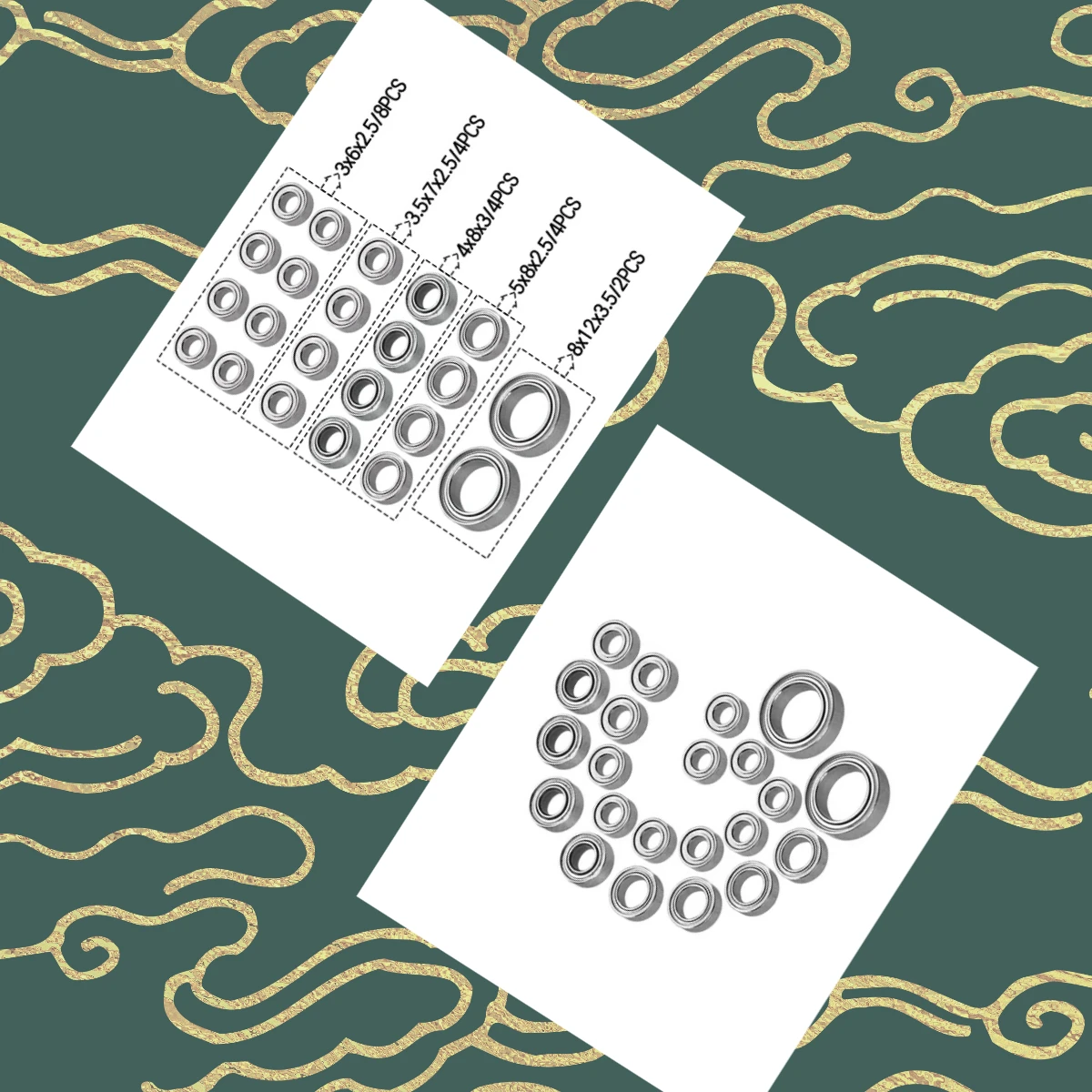 

Полный комплект герметичных подшипников GPM TRAXXAS TRX4M Ford Bronco Land Rover Defender K10 97064-1