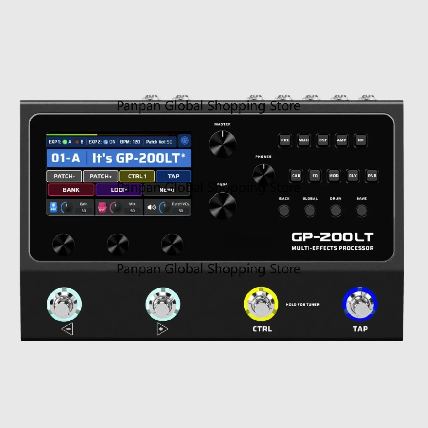 

GP-200LT Guitar Bass Amp Modeling IR Cabinets Simulation 24-bit 44.1kHz audio conversion Over 240 high quality effects