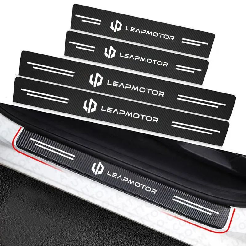 Alféizar de puerta de coche, pegatina para puerta de coche, calcomanías antiarañazos, accesorios para Motor Leapmotor Leap C01 C11 T03 S01 C11 Reev