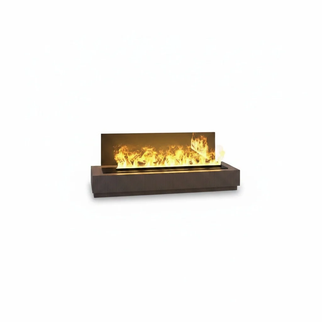 Water Vapor Fireplace, 800mm 304 Stainless Steel, 3D LED Flame Mist, Electric Wall Fireplace, Modern Indoor Humidifier