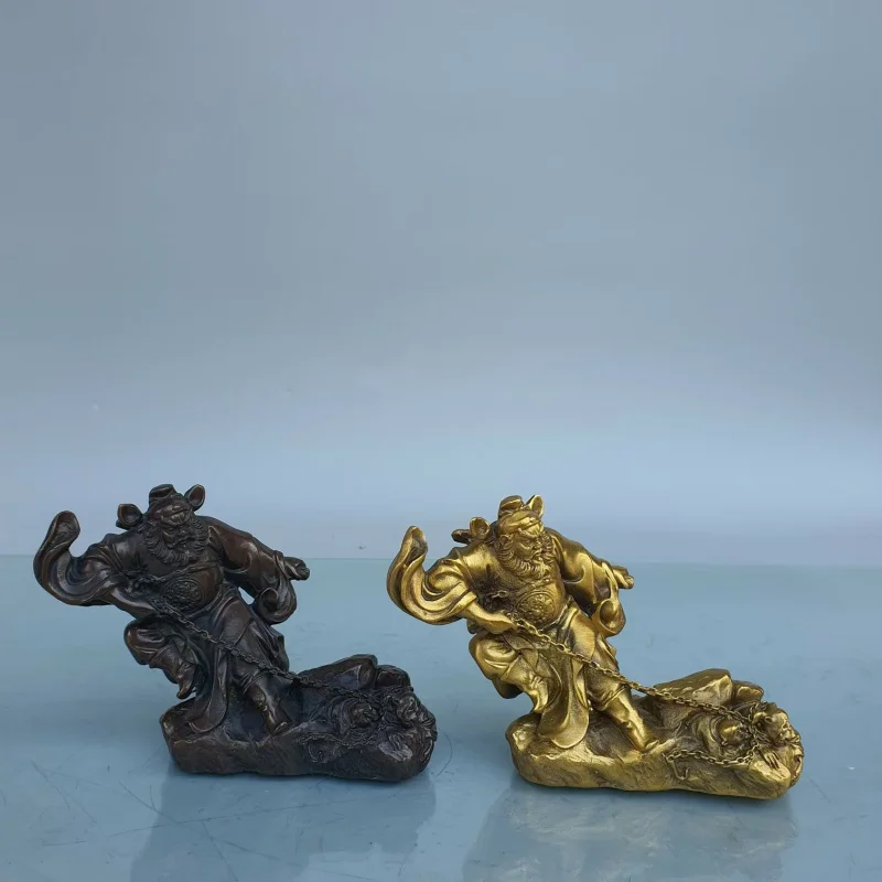 

Brass Copper Tianshi Zhong Kui Kwei Star Pointing To The Big Dipper Home Hallway Decoration Handicraft
