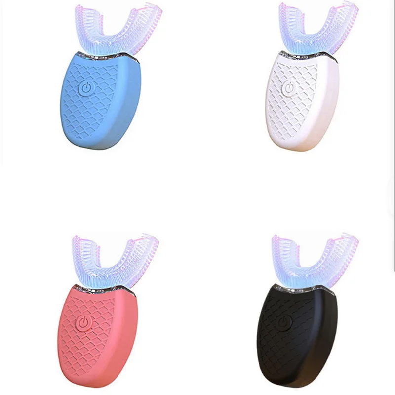 휴대용 여행용 음파 칫솔 USB 충전식 부드러운 성인용 칫솔 방수 U자형 전동 칫솔