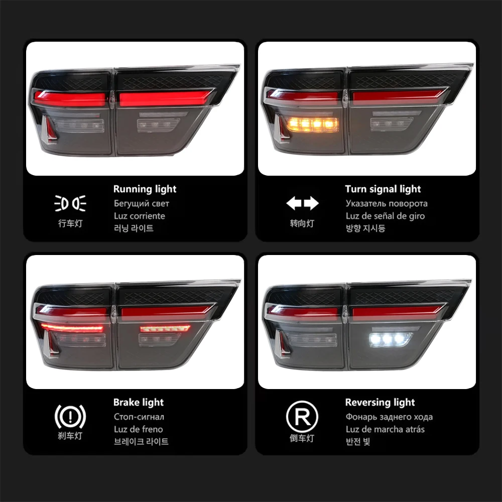 

LED Tail Light Assembly for 2011-2014 JEEP Grand Cherokee - Super Bright Replacement Rear Lamp with Running & Turn Signal Lights