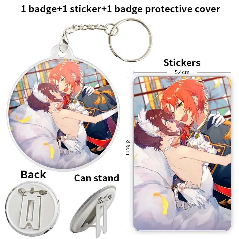 Tsukinaga Leo Anime Character Game Soft Button Badge Brooch anchor Peripherals Pin Lapel Peripheral Fashion Cartoon School bag