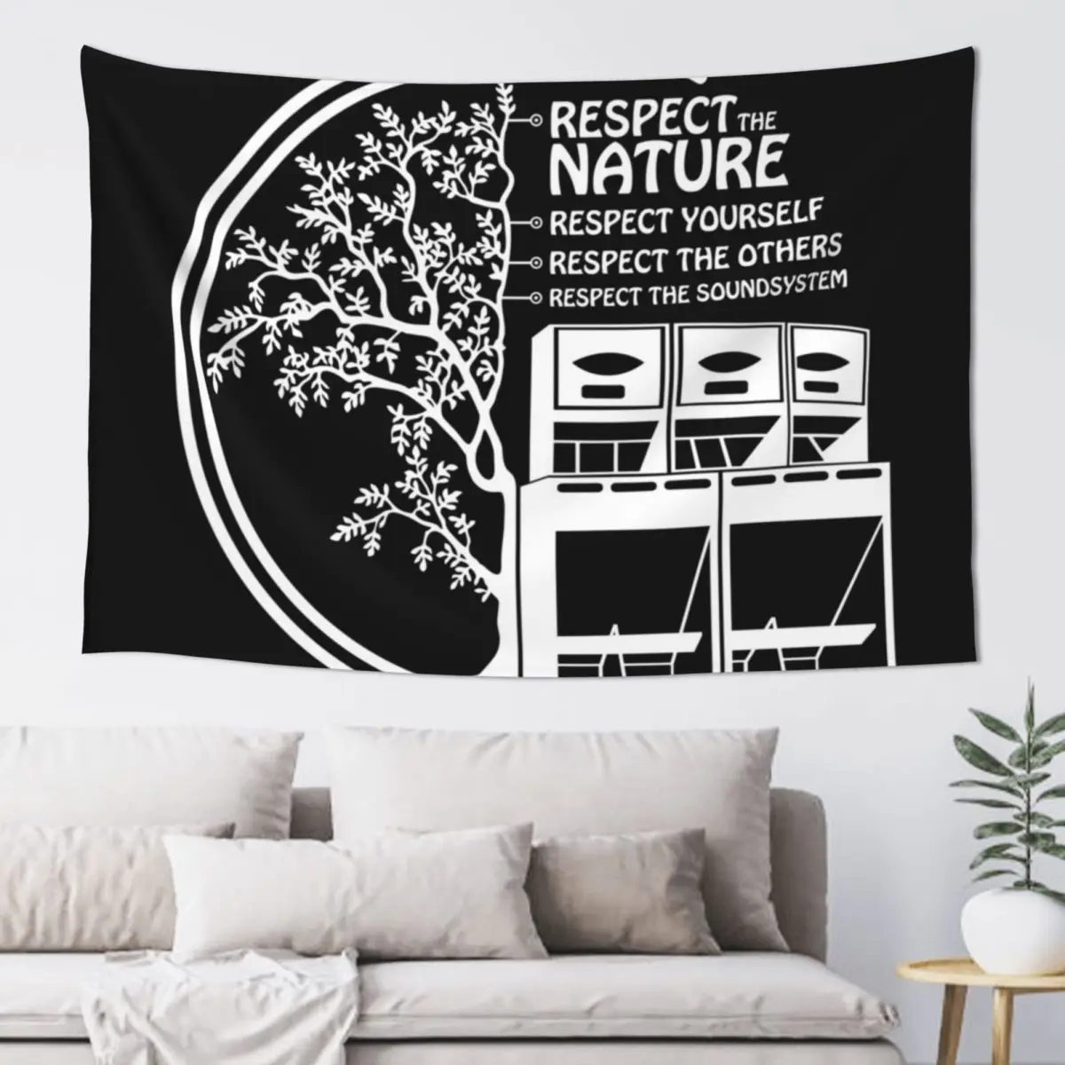 23AN091 - Tekno 23 respect the nature Tapestry Decorative Paintings Wall Hangings Decoration Tapestry