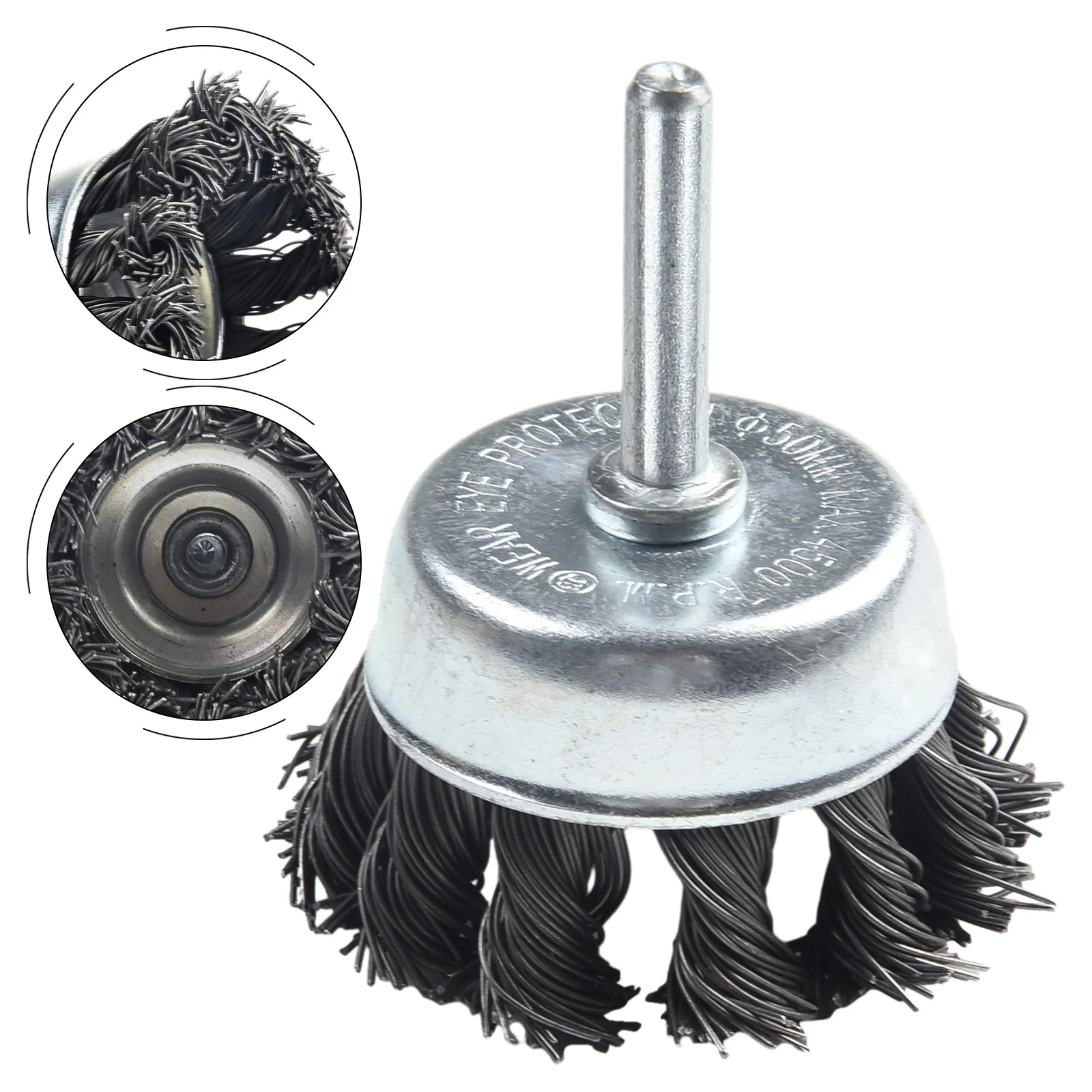 

Removal Wire Brush Drilling Tool Parts Metal Wheel Cup Crimped 1/4" Shank Grinder Drill Attachments Accessories Rust