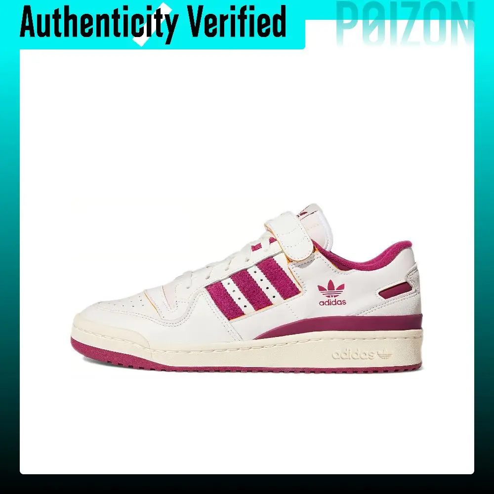Adidas Originals FORUM 84 Low 'power Berry' Cow Split Leather Vintage Wear resistant And Lightweight Low top GV9114