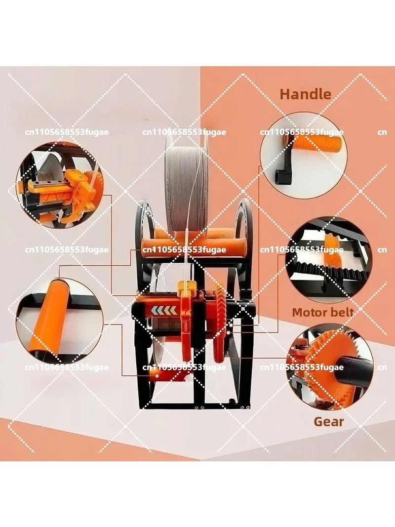 3D Printing Supplies Winding Machine Electric Spool Suitable for 20cm Diameter Reel Universal Winding Machine Printer view 3