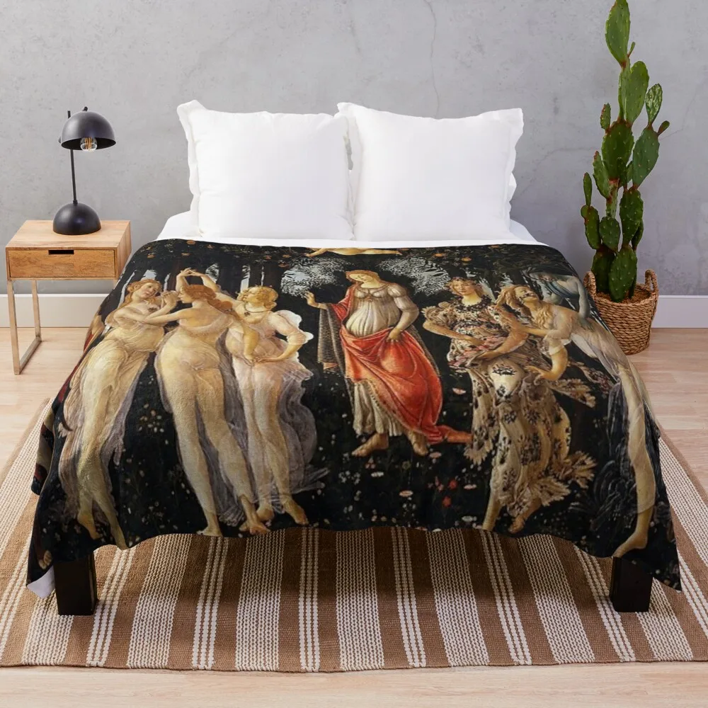 

sandro Botticelli - primavera Throw Blanket Giant Sofa Personalized Gift Blankets