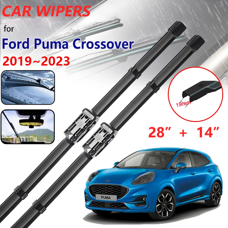 Car Wiper Blades for Ford Puma Accessories Crossover 2019 2020 2021 2022 2023 Rubber Front Window Washers Car Windshield Brushes