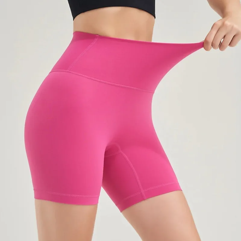 

Спортивные шорты с высокой талией, эластичные, для фитнеса, тренировок, йоги, приятные к телу, для занятий спортом.