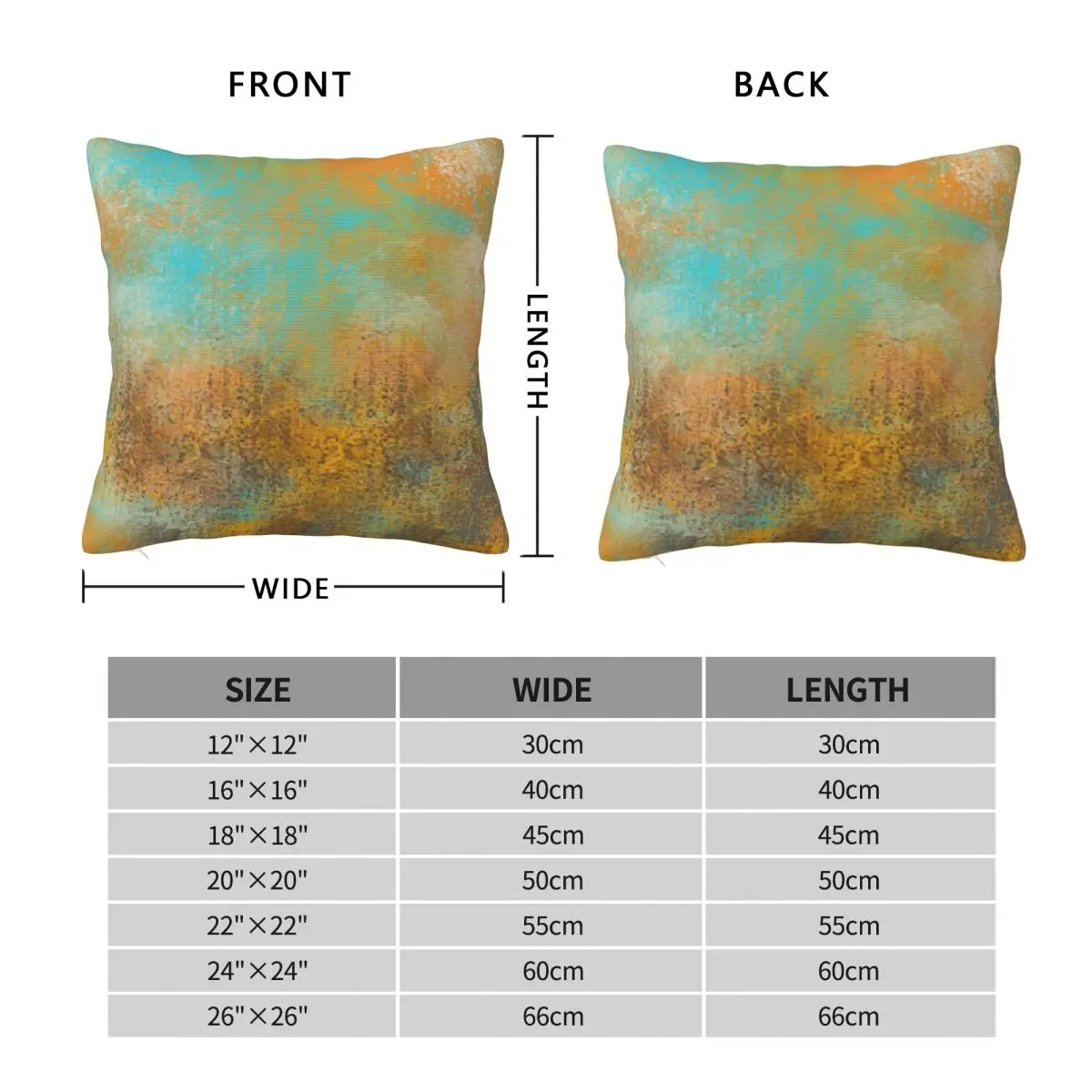Gold Copper Natural Aqua Square Pillowcase Polyester Linen Velvet Printed Zip Decorative Throw Pillow Case Car