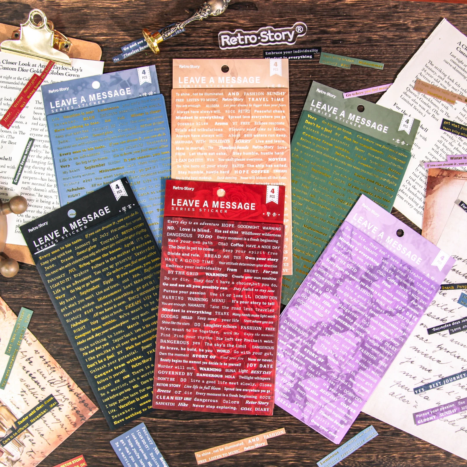 

6packs/LOT leave a message series cute lovely retro decorative art paper sticker