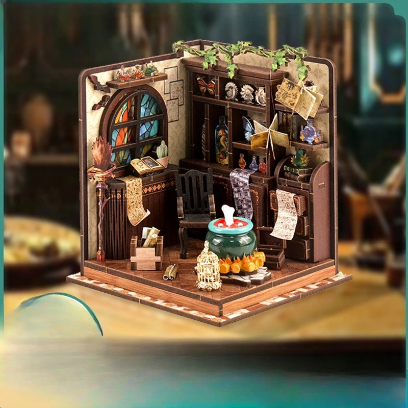 Potion Workshop DIY hand-assembled retro model miniature house mini doll house gift decorative ornament