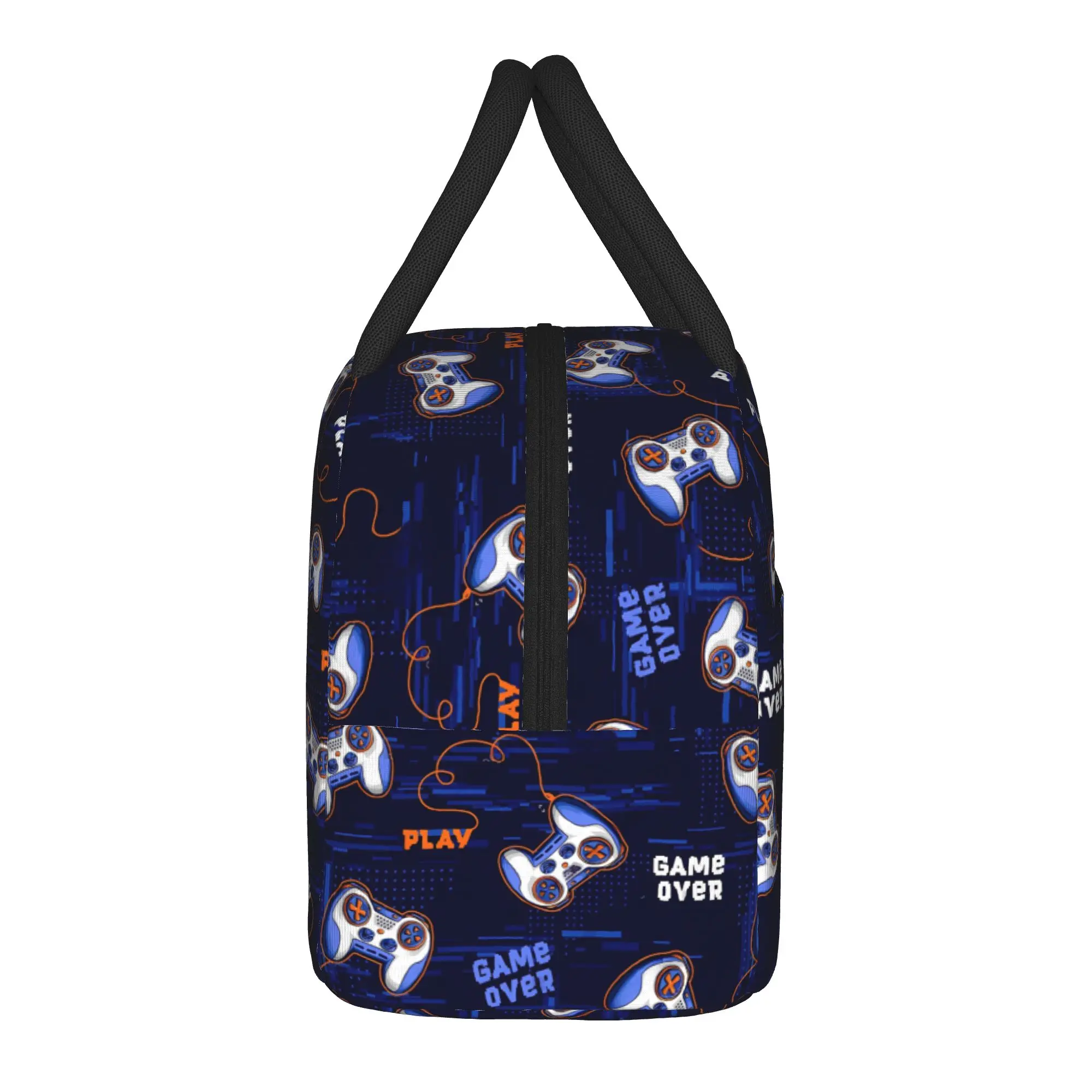 Video Game Gaming Controller Insulated Lunch Bags Thermal Bag Reusable,Meal Container  High Capacity Tote Lunch Box Bento Pouch