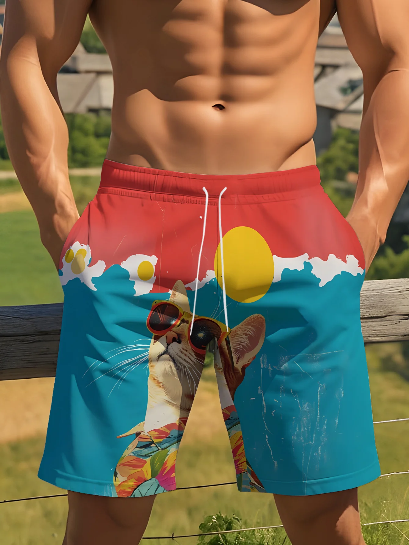 

Men's Banana Print Beach Shorts Drawstring Waist Quick Dry Casual Swim Trunks 2026