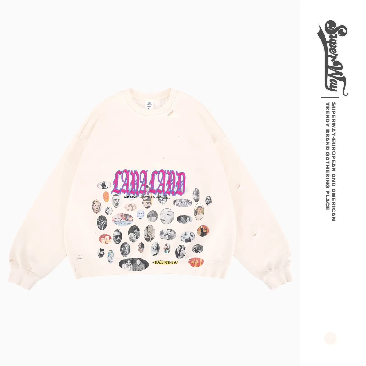 

Lanhai Men's Faionable Brand Printed Fce round Ne Sweatirt New Arrival Youth Casual Cotton Thiened Hoodie for Men