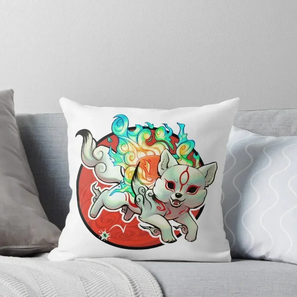 

Chibi Amaterasu Throw Pillow Decorative Cushions Anime Christmas Pillow Cases Sofas Covers pillow