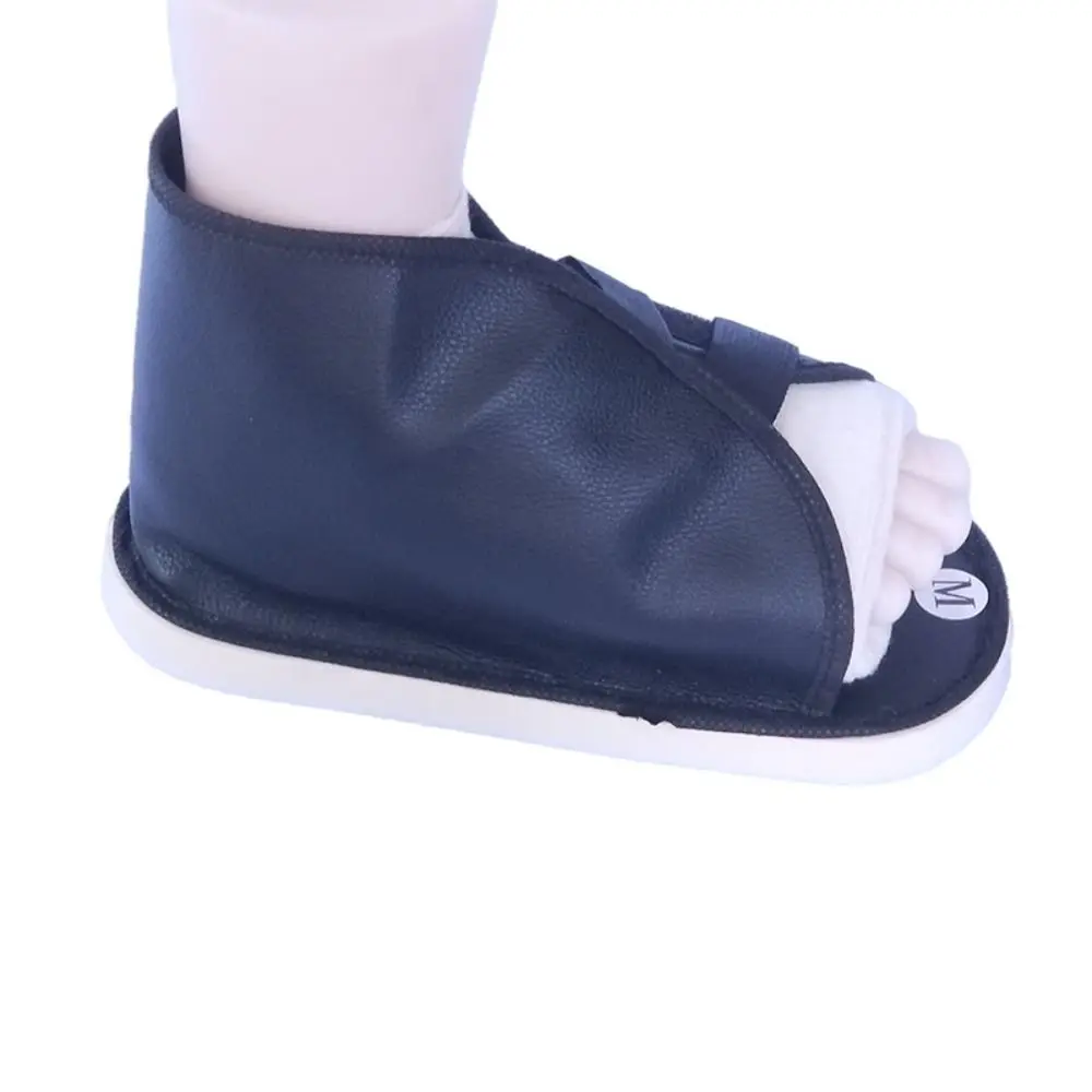 Prevent Slip Walking Cast Shoe Foot Protection Faux Leather Post Operative Shoe Breathable Shock Absorbing Plaster Shoe