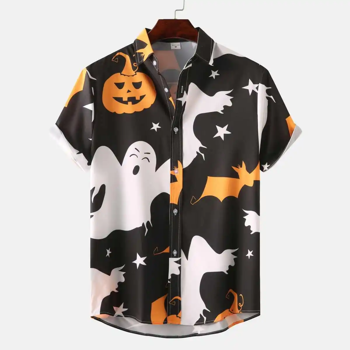

Men's Loose Printed ort Sve irt Ice Sensation Sun Protection Cotton Youth Faion oulder Drop Cuff Zipper Closure Ul...