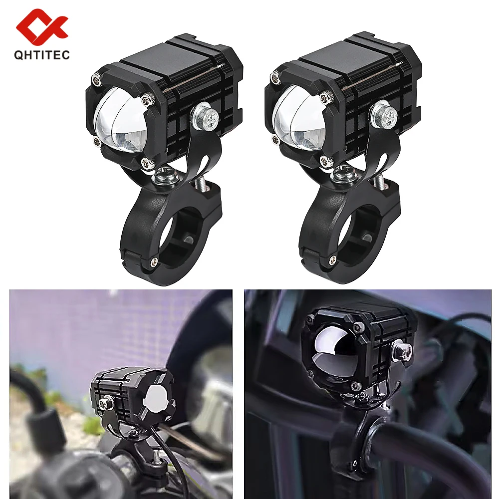 

LED Motorcycle Auxiliary Headlight Work Light Hi/Lo Beams Spotlight Super Bright Driving Fog Lamp Waterproof For Universal Moto