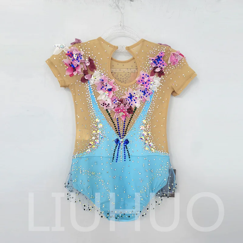 LIUHUO Rhythmic Gymnastics Leotard Competitive Cheerleading Performance For Children