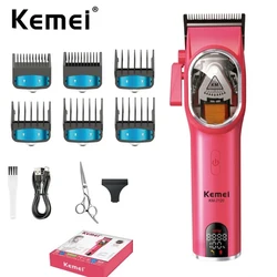 Kemei 2120 Cordless Electric Hair Clippers Barber Rechargeable Hair Cutting Machine Professional Hair Trimmer for Men 9000RPM