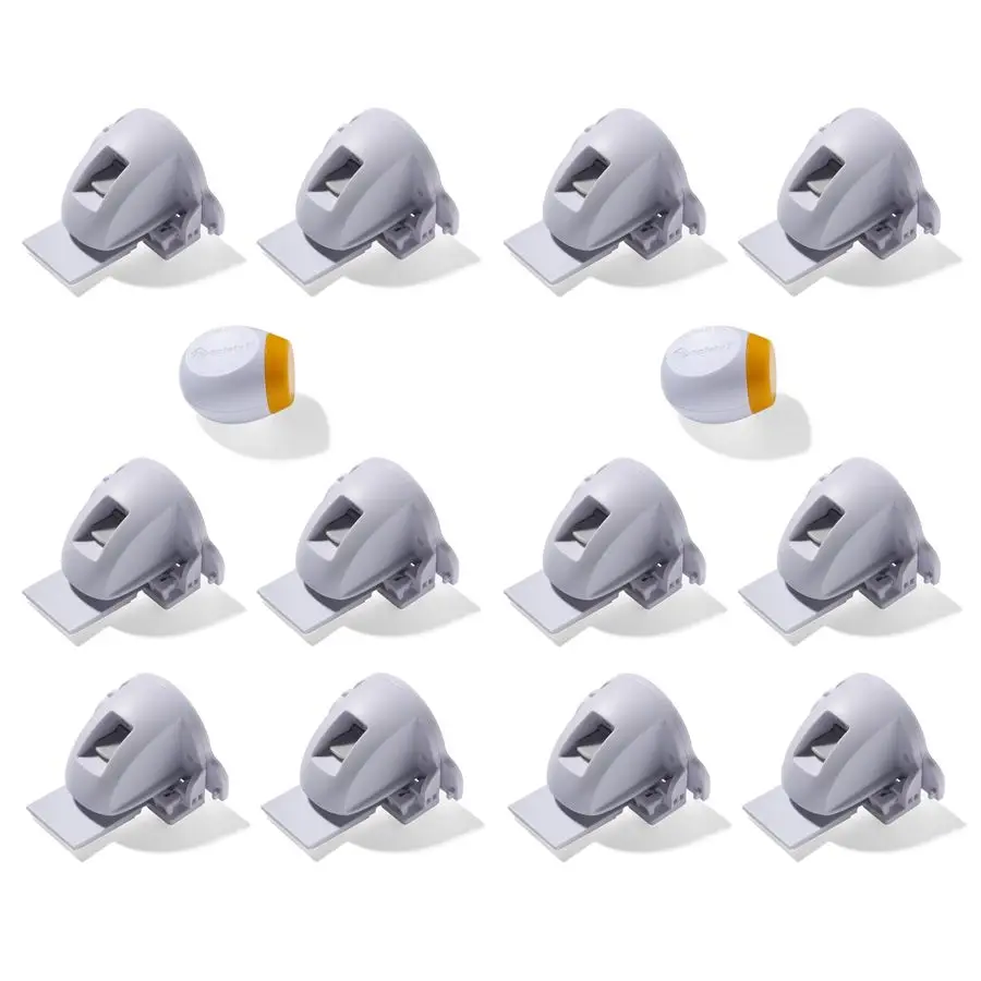 

1st Adhesive Magnetic Cabinet Locks, Includes 12 Child Locks for Cabinets amp Drawers, 2 Keys, White