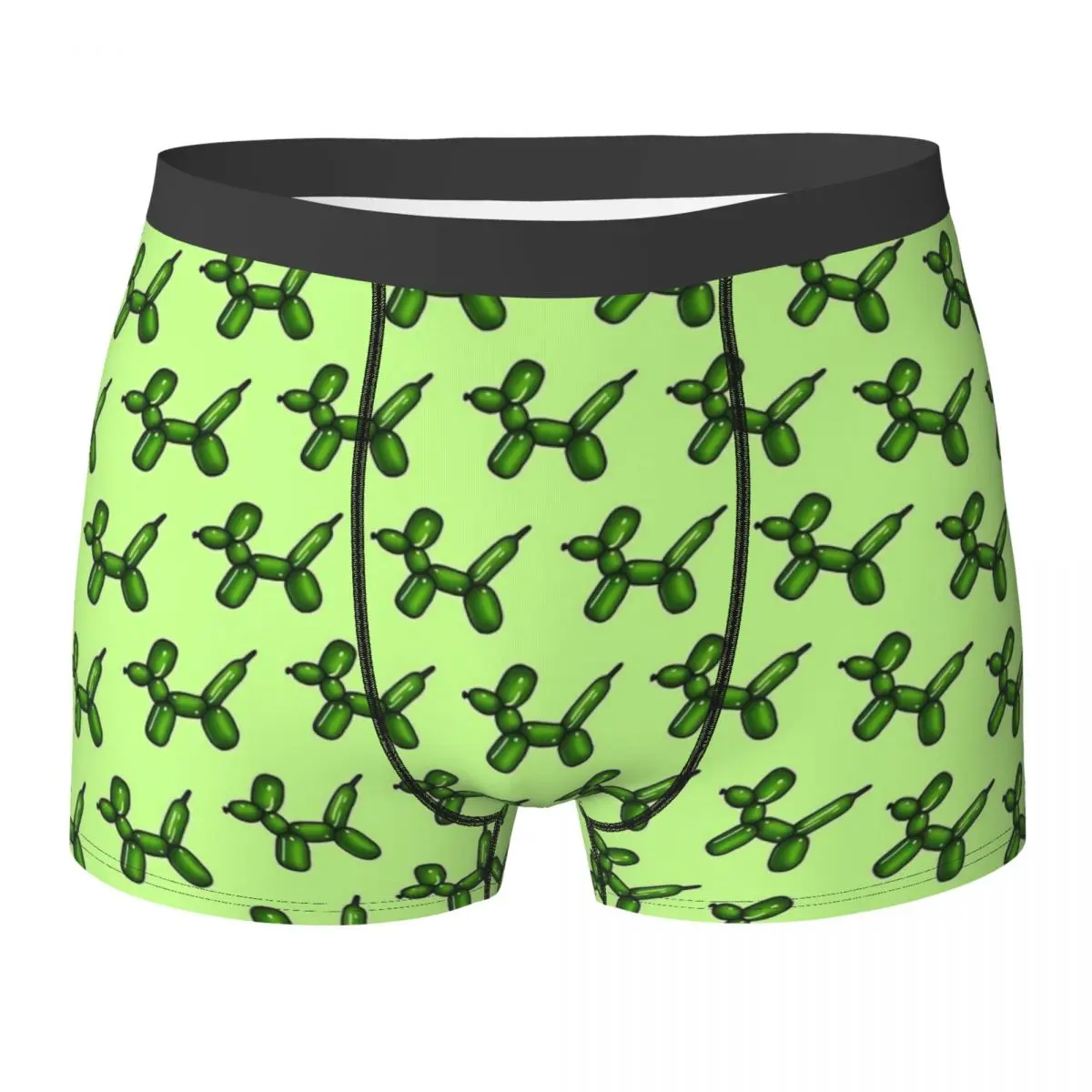 Green Balloon Dogs Underwear Animal Custom Boxershorts Hot Men Panties Elastic Boxer Brief Gift