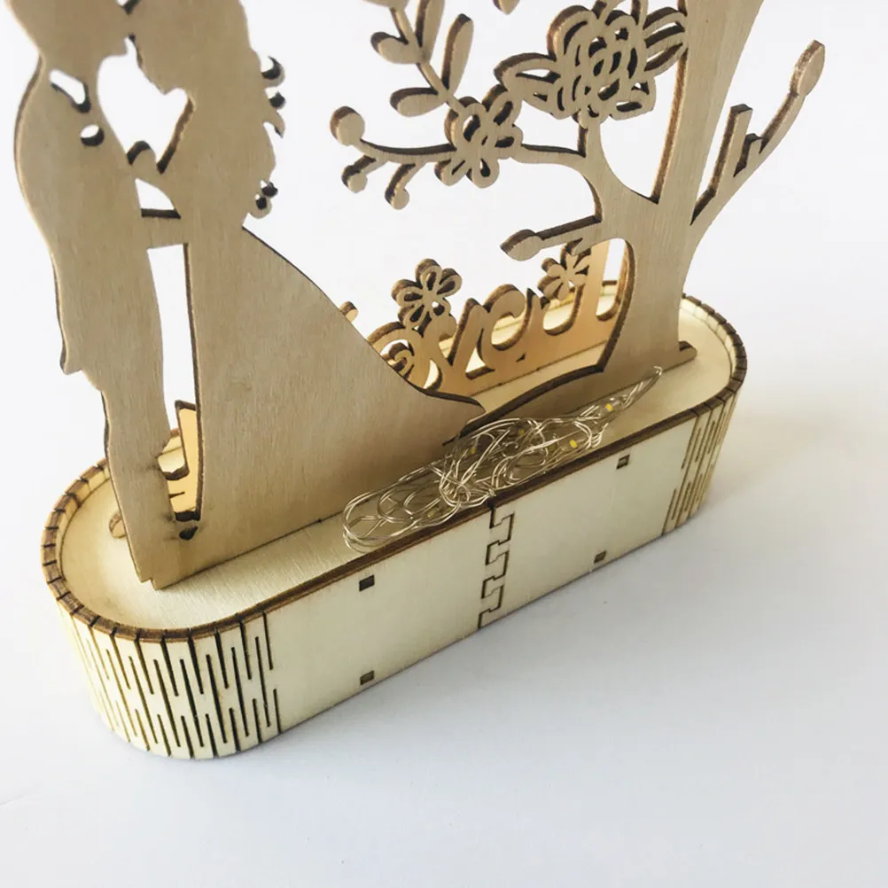 

Светодиодная лампа для сна с деревянной резьбой и дизайном «Я тебя люблю», ночник для рабочего стола, спальни, романтический декор, подарок для неё и для него