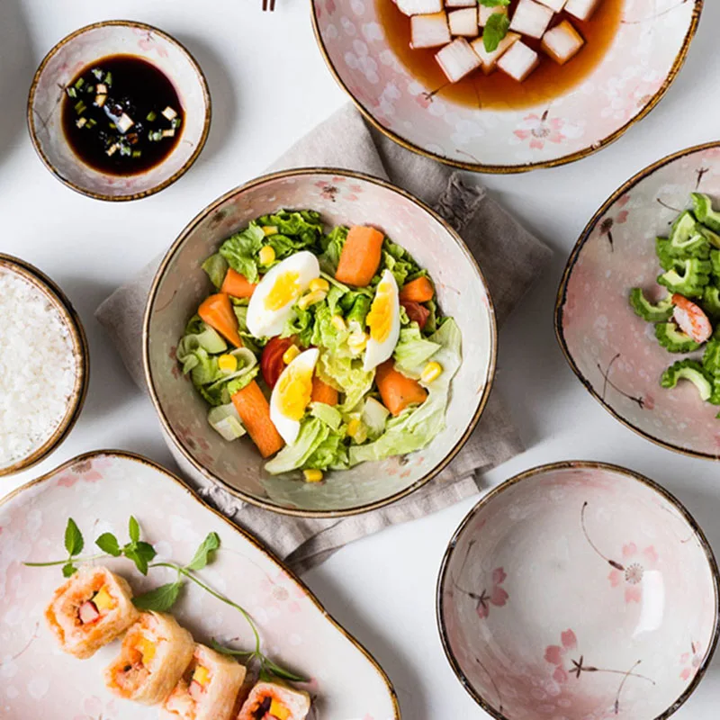 

Dining Nordic Plate Set Wedding Apanese Ceramics Tableware Household Dishes Plat Salad Full Tableware Vajilla Tableware Dishes