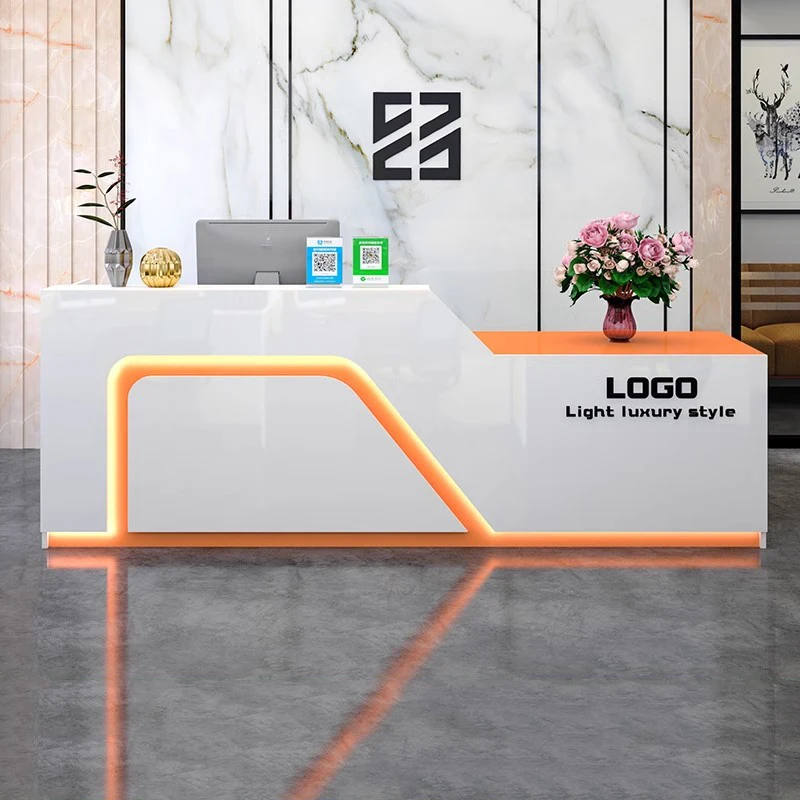 Information Reception Desks Executive Office Drawers Podium Cashier Table Office Service Silla De Escritorio Wood Furniture