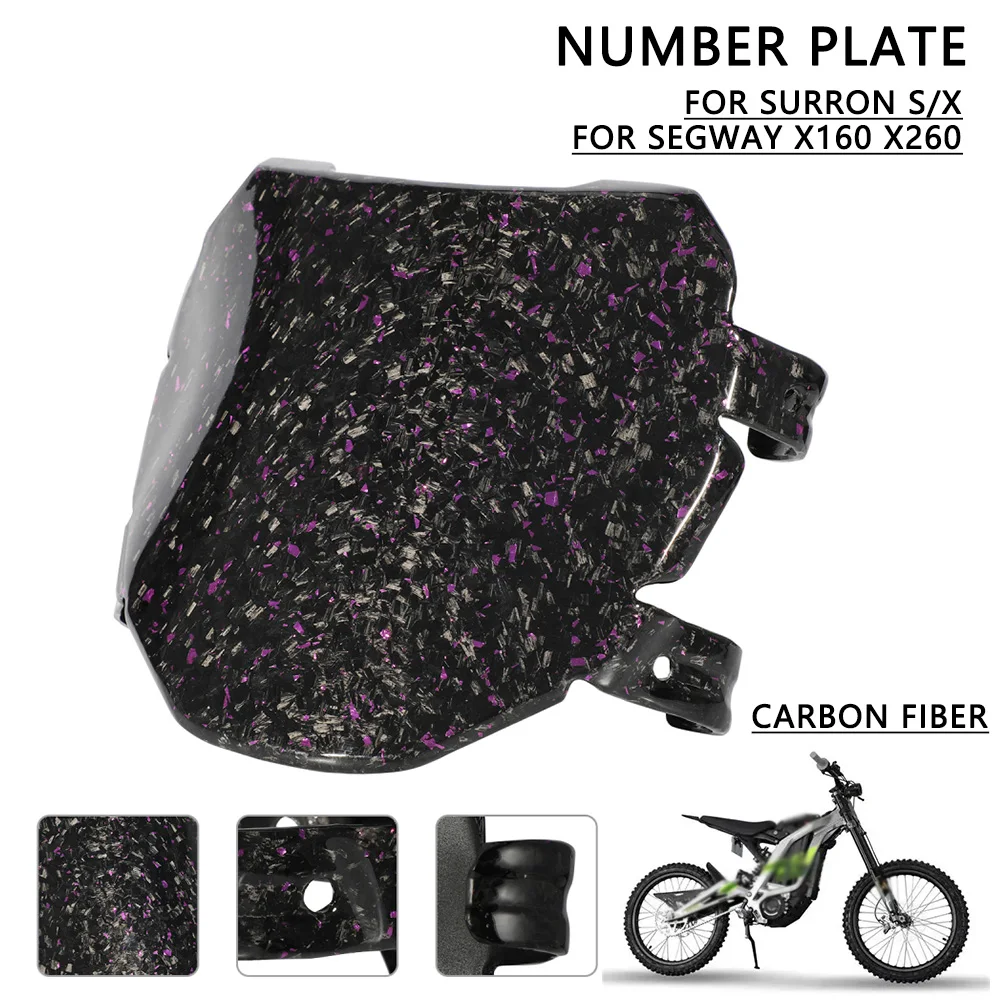 Funparts License Number Plate For Surron Lightbee S X Stark Varg Motorcycle Accessories Real Carbon Fiber For Talaria Sting Bike