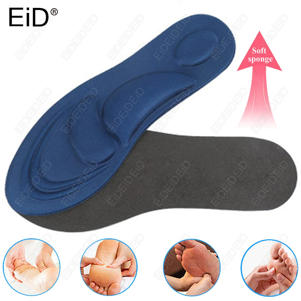 4D Memory Foam Sport Einlegesohlen Plantarfasziitis Arch Support Schuheinlagen Turnschuhe Dämpfung Anti-rutsch-vorlage Einlegesohle Männer Frauen