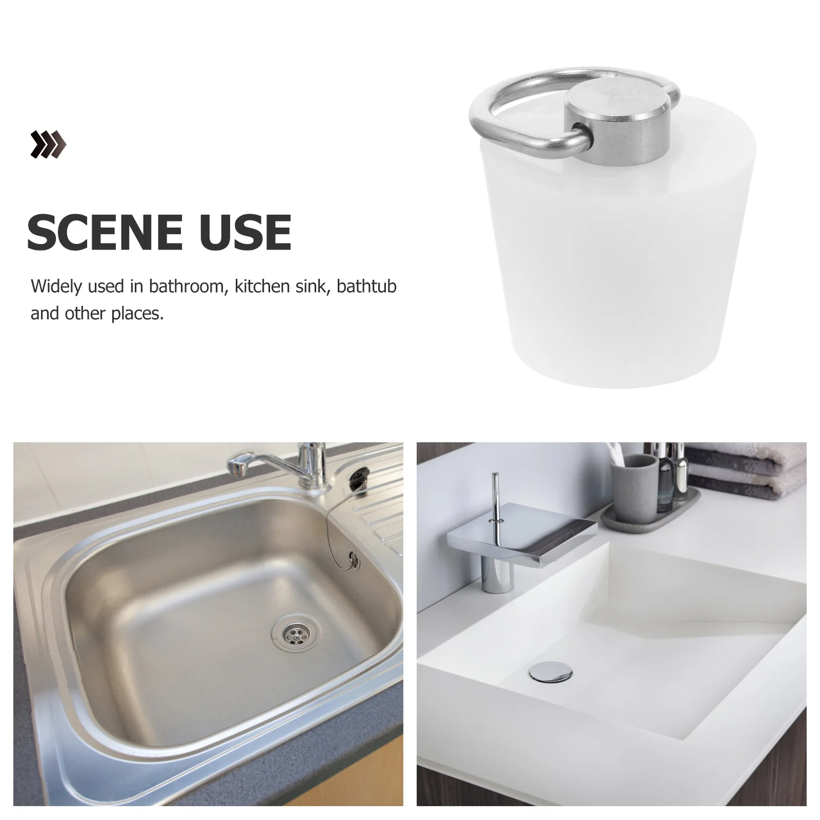 

Bathroom Sink Stopper Tub Drain Plug Silicone Material Exquisite Workmanship Good Sealing Effect Bathtub Stoppers