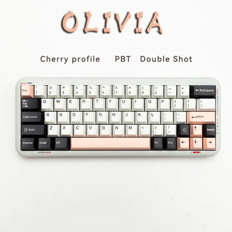 [173keys] Olivia  keycaps  Double shot  Cherry profile PBT material mechanical keyboard keycap set