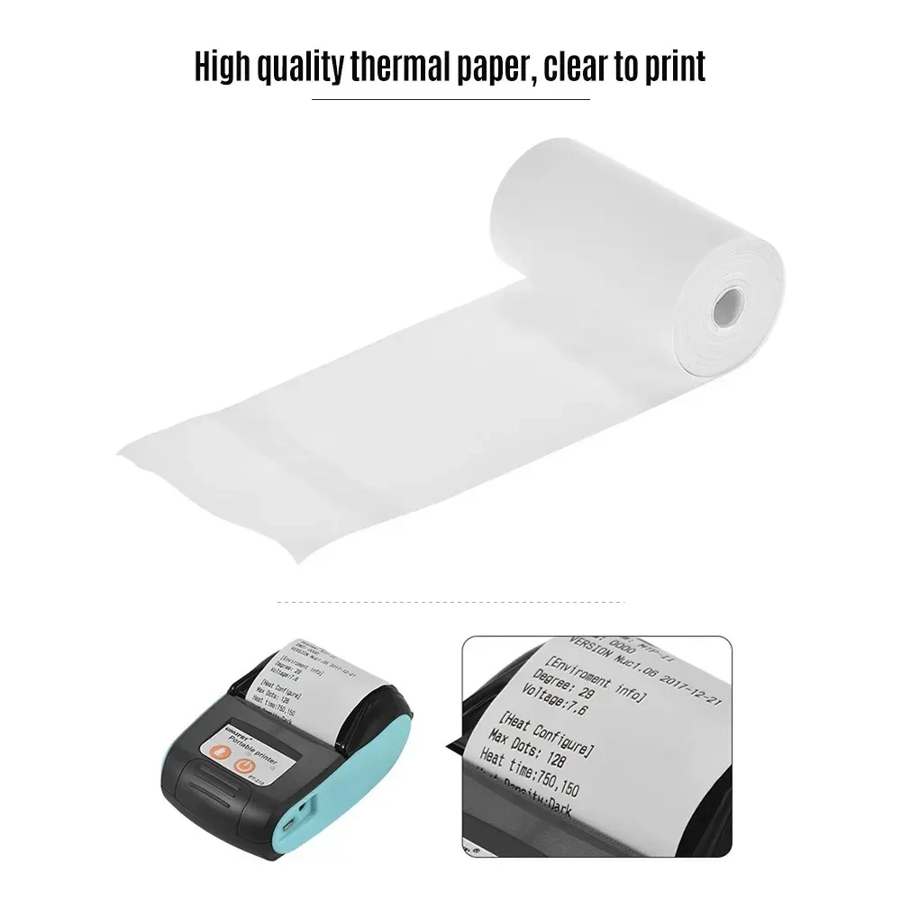 Imagem -03 - Papel de Recibo Impresso Pocket Photo Printer Paper Caixa Registradora Papel Térmico Rolls