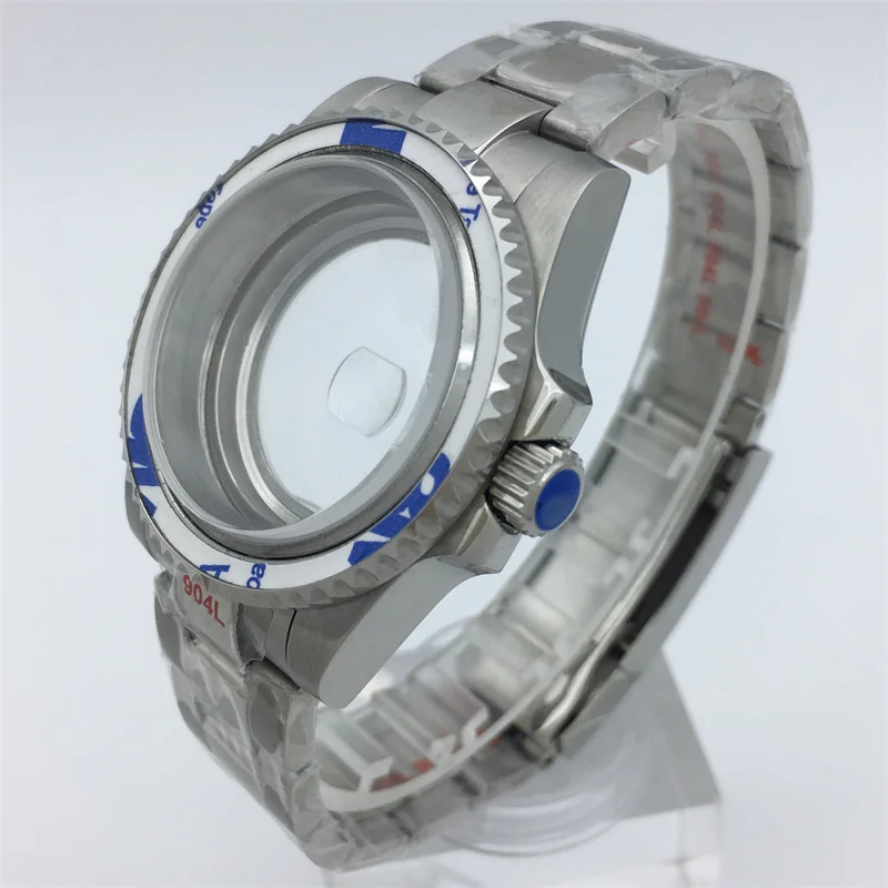 BLIGER 40mm Sapphire Glass Silver Case 904L Bracelet Fits NH34 NH35 NH38  ETA2824 2836 PT5000 Miyota 8215 DG2813 3804 Movement