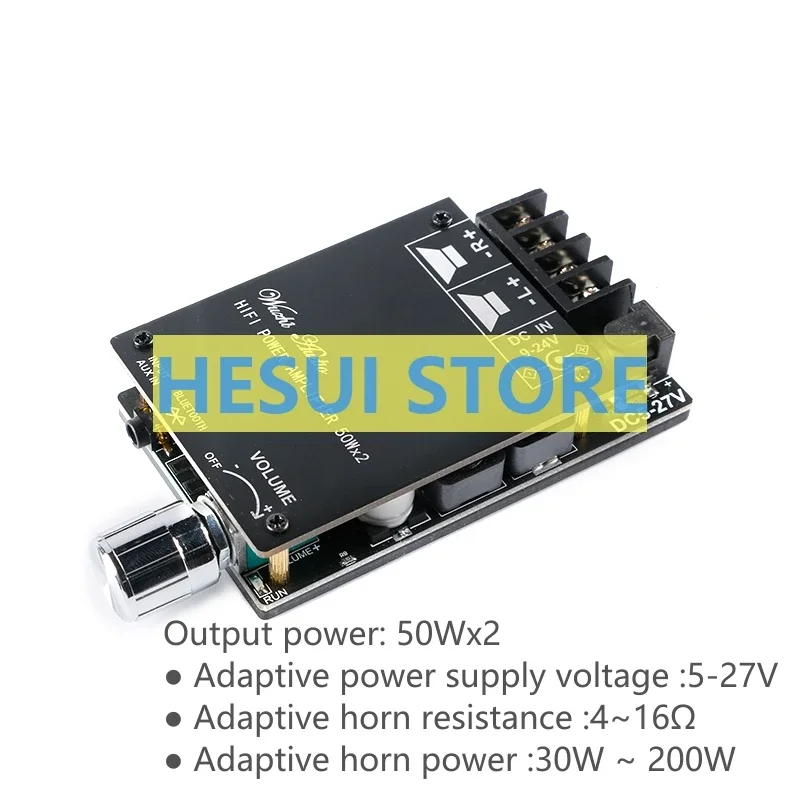 Hifi-grade 2.0 Stereo Bluetooth Digital power amplifier Board TPA3116 50W*2 Speaker Audio ZK-502C