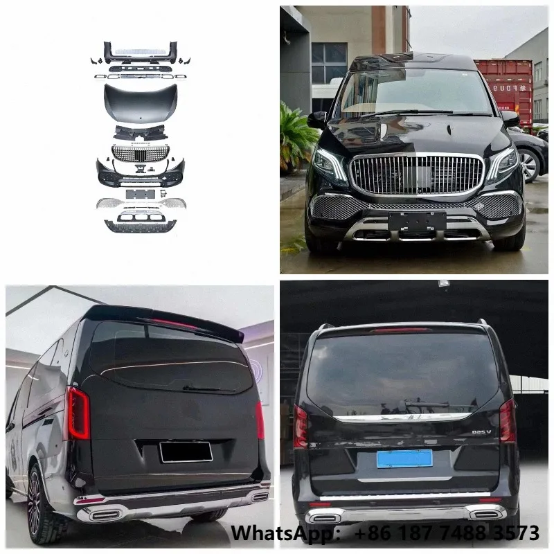 Hot Selling Vito W447 Change to GLS Maybach Model Include Front Rear Bumper Grille Hood Body Kit for Mercedes Benz 2016-2021