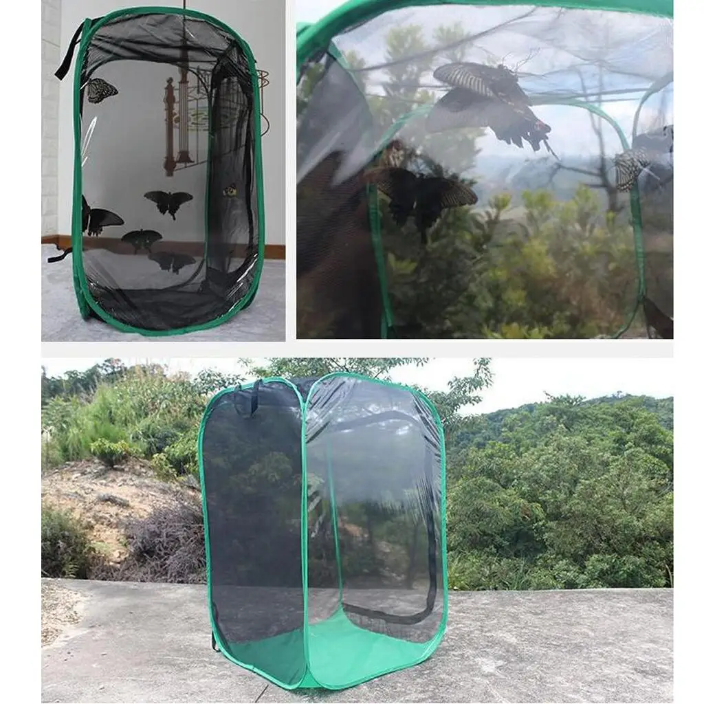 Net Cage for Butterfly Habitat Mesh Folding Breeding Box Inspection Incubator for Garden Study
